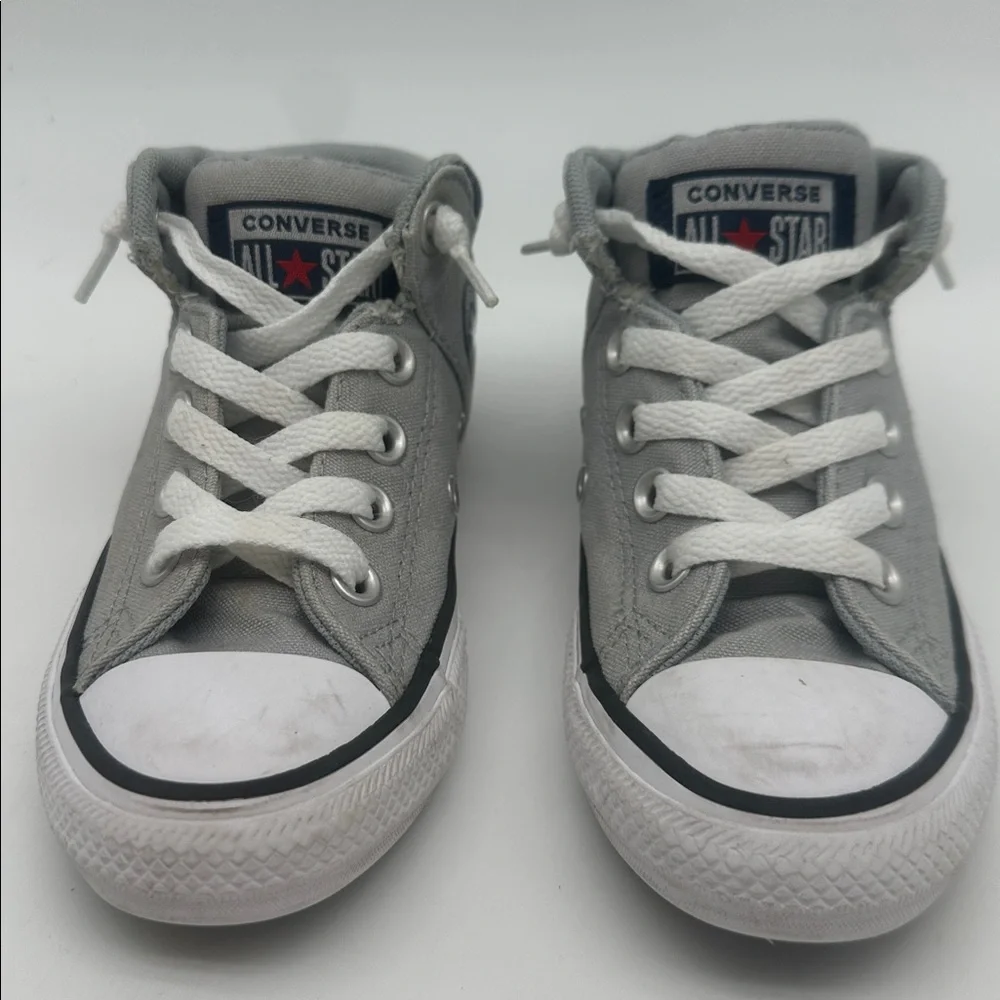 Converse Boy's CT Axel Mid Top Washed Gray Navy Sneakers - Size 12 Kids